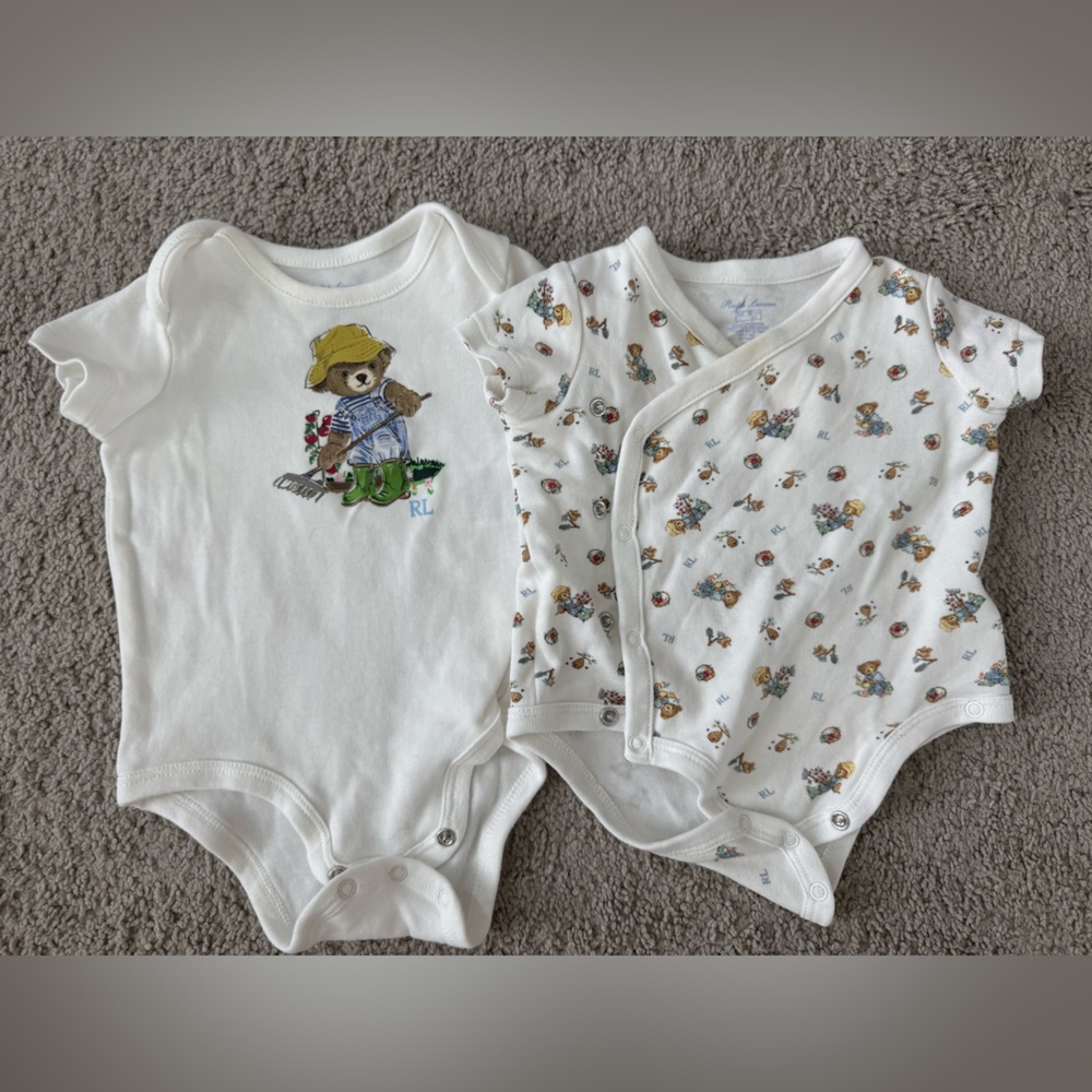 Ralph Lauren baby boy bear sweatshirt set and bodysuits - Picture 6 of 7